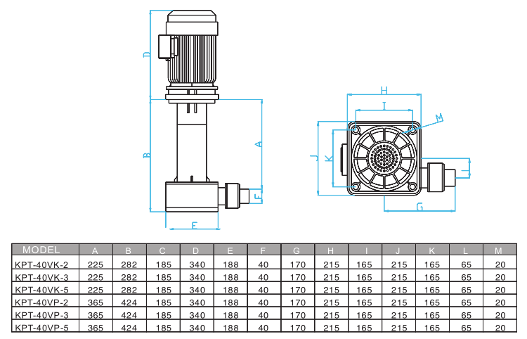 可空转立式循环泵安装尺寸