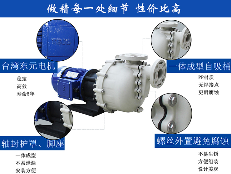 耐腐蚀自吸泵厂家产品结构图片